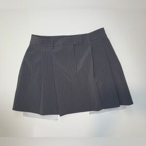 Gray Pinstripe Mini Skirt